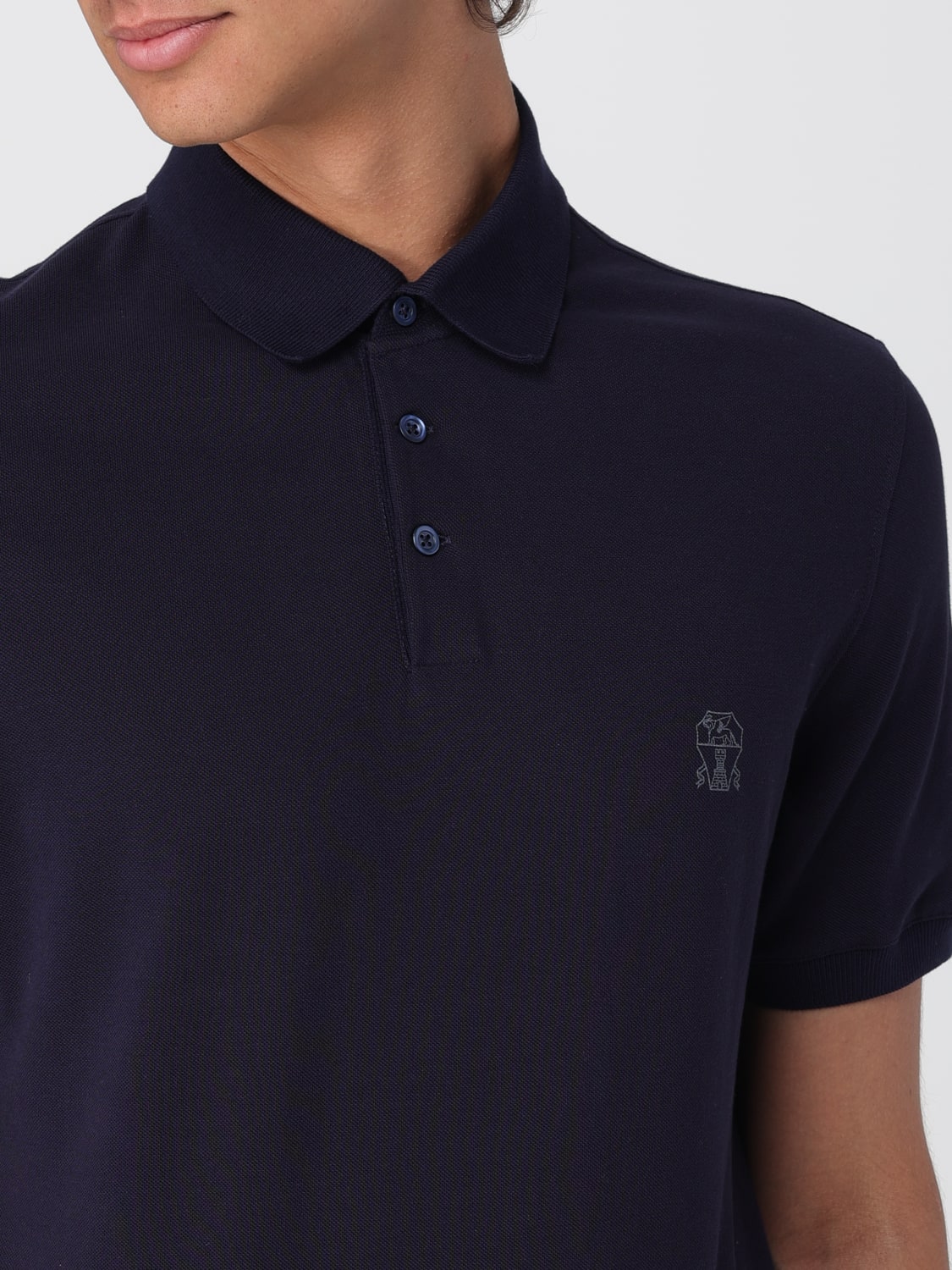 BRUNELLO CUCINELLI POLO: Polo herren Brunello Cucinelli, Cobalt - Img 5