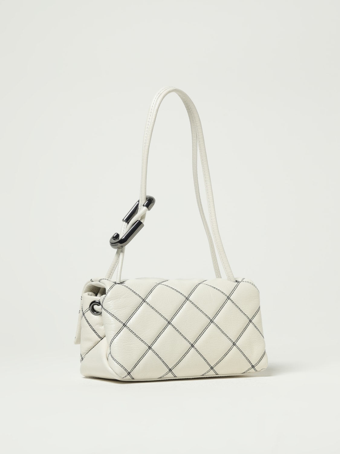 MARC JACOBS BORSA A SPALLA: Borsa The Dual Marc Jacobs in pelle , Bianco - Img 2