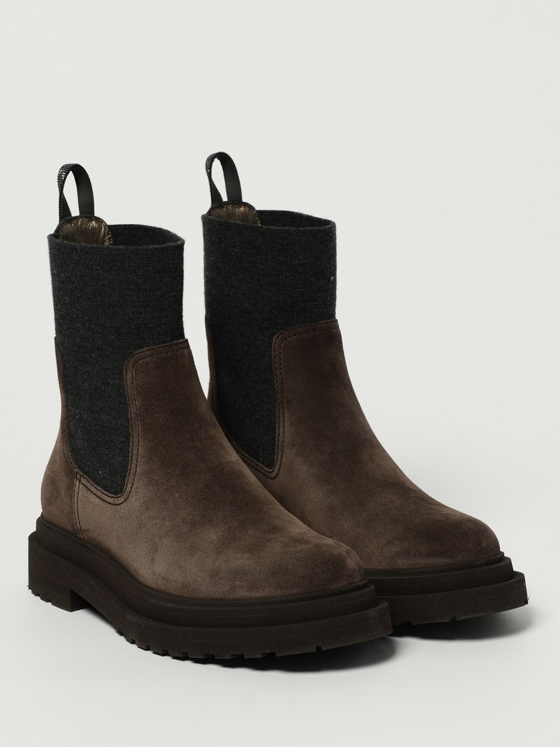 BRUNELLO CUCINELLI BOOTS: Boots woman Brunello Cucinelli, Brown - Img 2