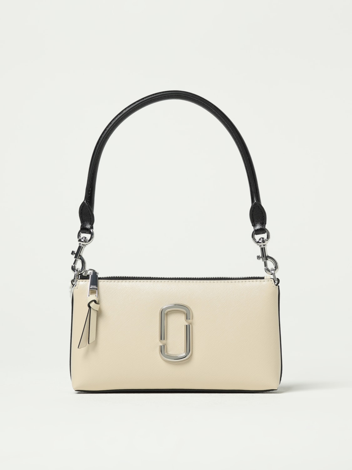 MARC JACOBS BORSA A SPALLA: Borsa a spalla Snapshot Marc Jacobs in pelle, Bianco - Img 1