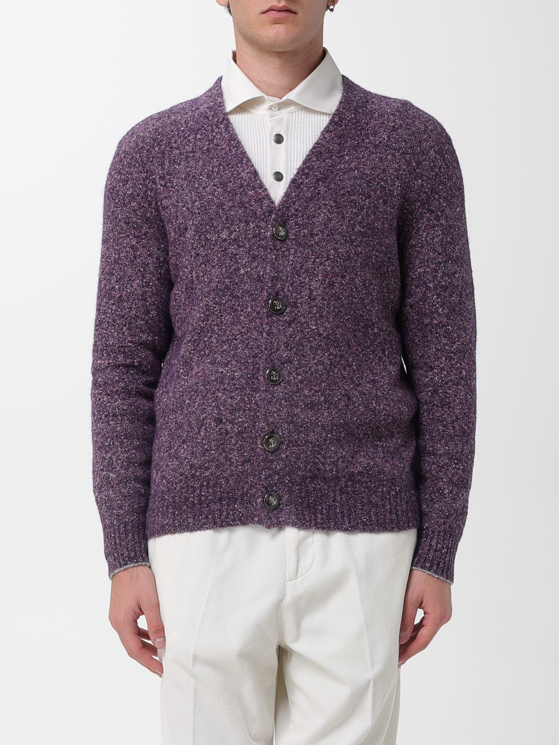 BRUNELLO CUCINELLI SWEATER: Sweater men Brunello Cucinelli, Violet - Img 1