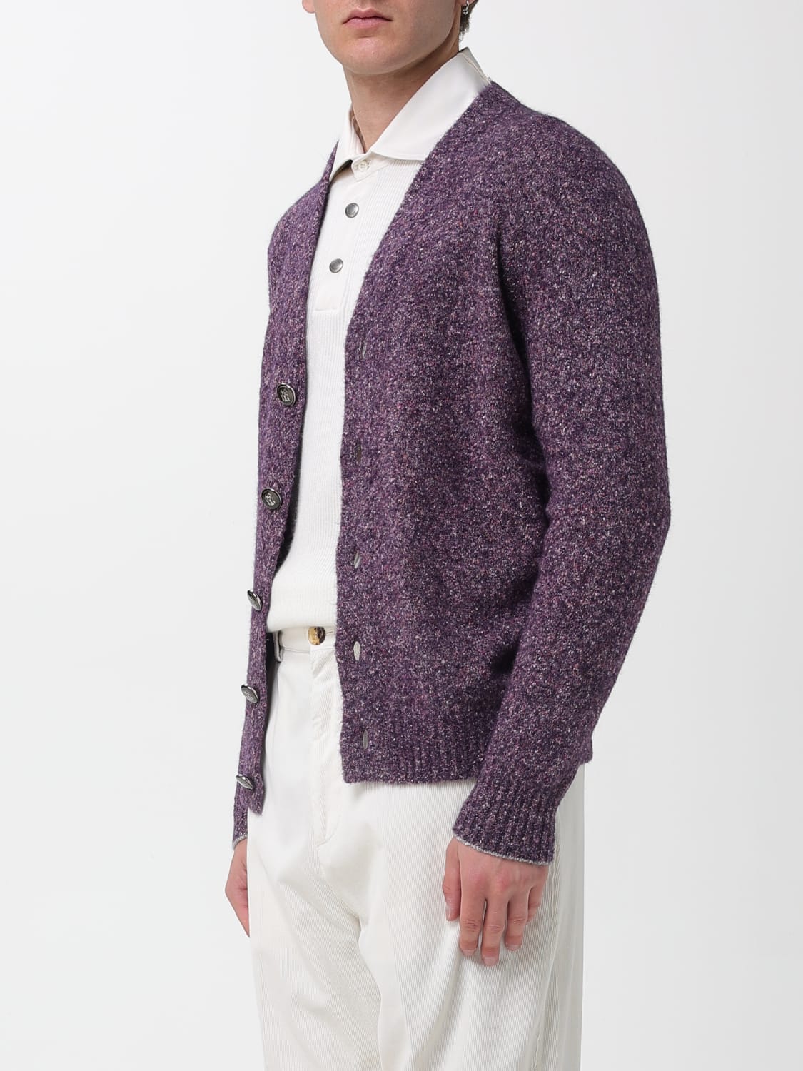 BRUNELLO CUCINELLI SWEATER: Sweater men Brunello Cucinelli, Violet - Img 4