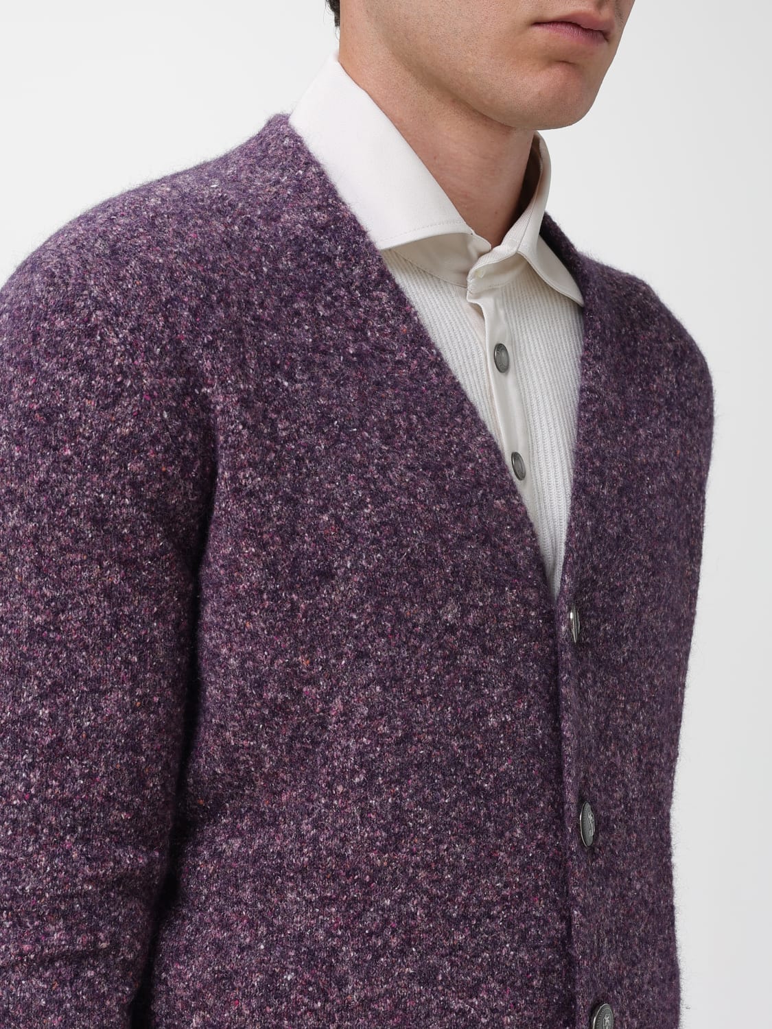 BRUNELLO CUCINELLI SWEATER: Sweater men Brunello Cucinelli, Violet - Img 5