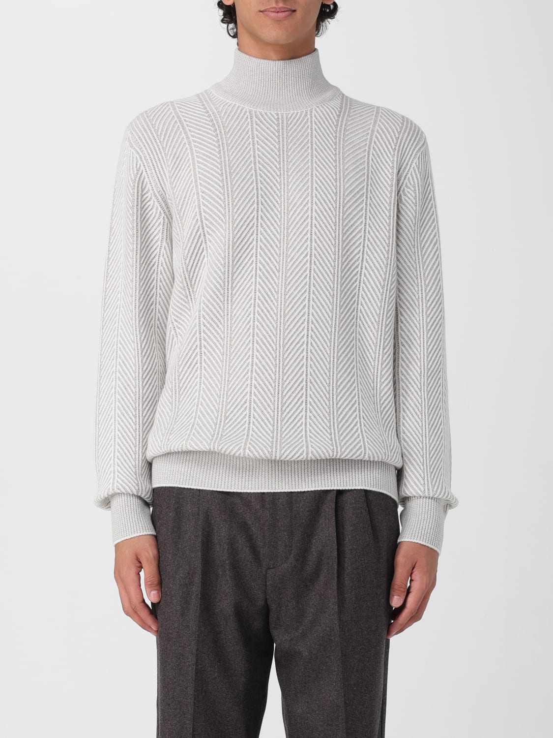 BRUNELLO CUCINELLI SWEATER: Sweater men Brunello Cucinelli, Yellow Cream - Img 1