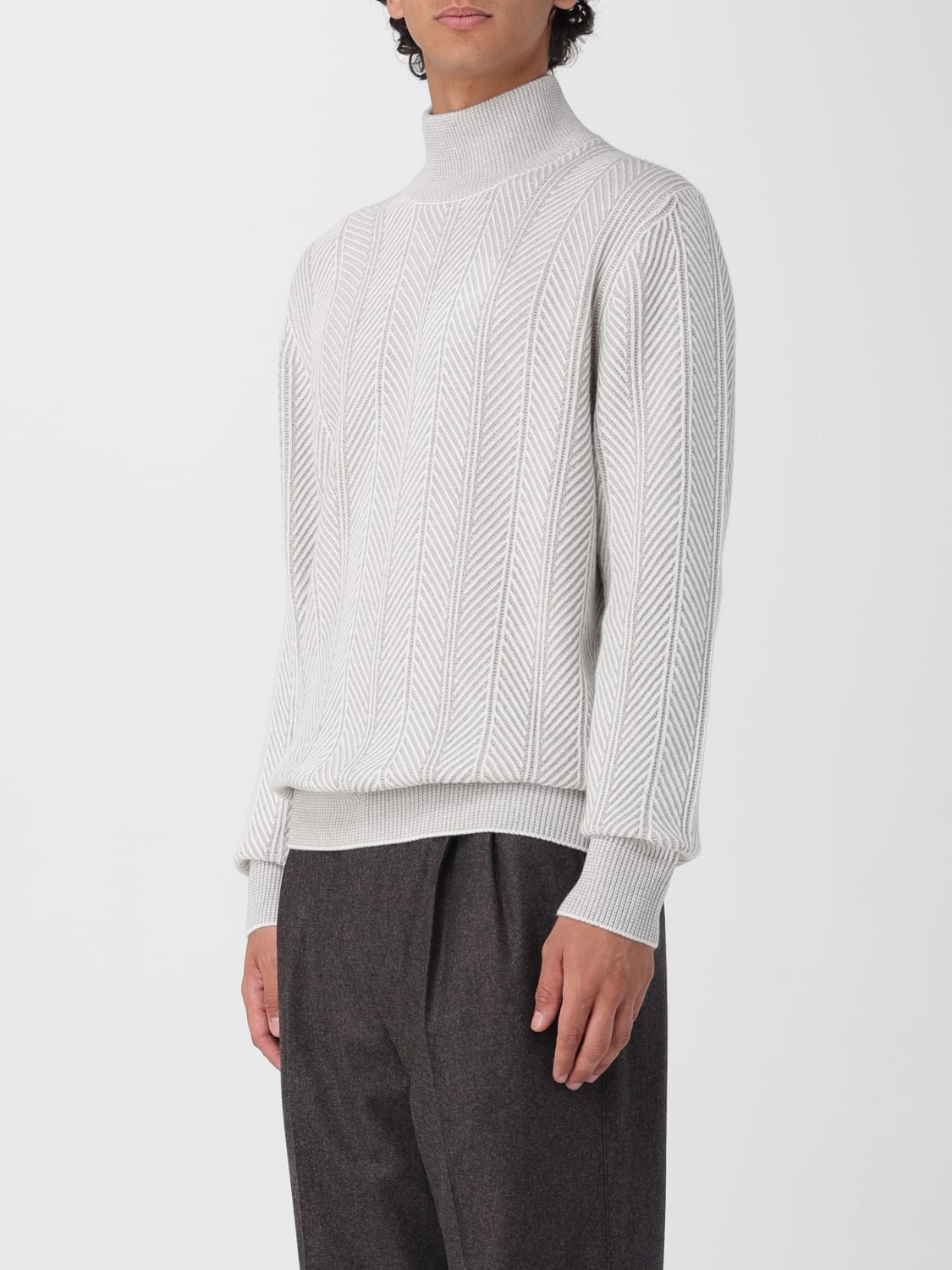 BRUNELLO CUCINELLI SWEATER: Sweater men Brunello Cucinelli, Yellow Cream - Img 4