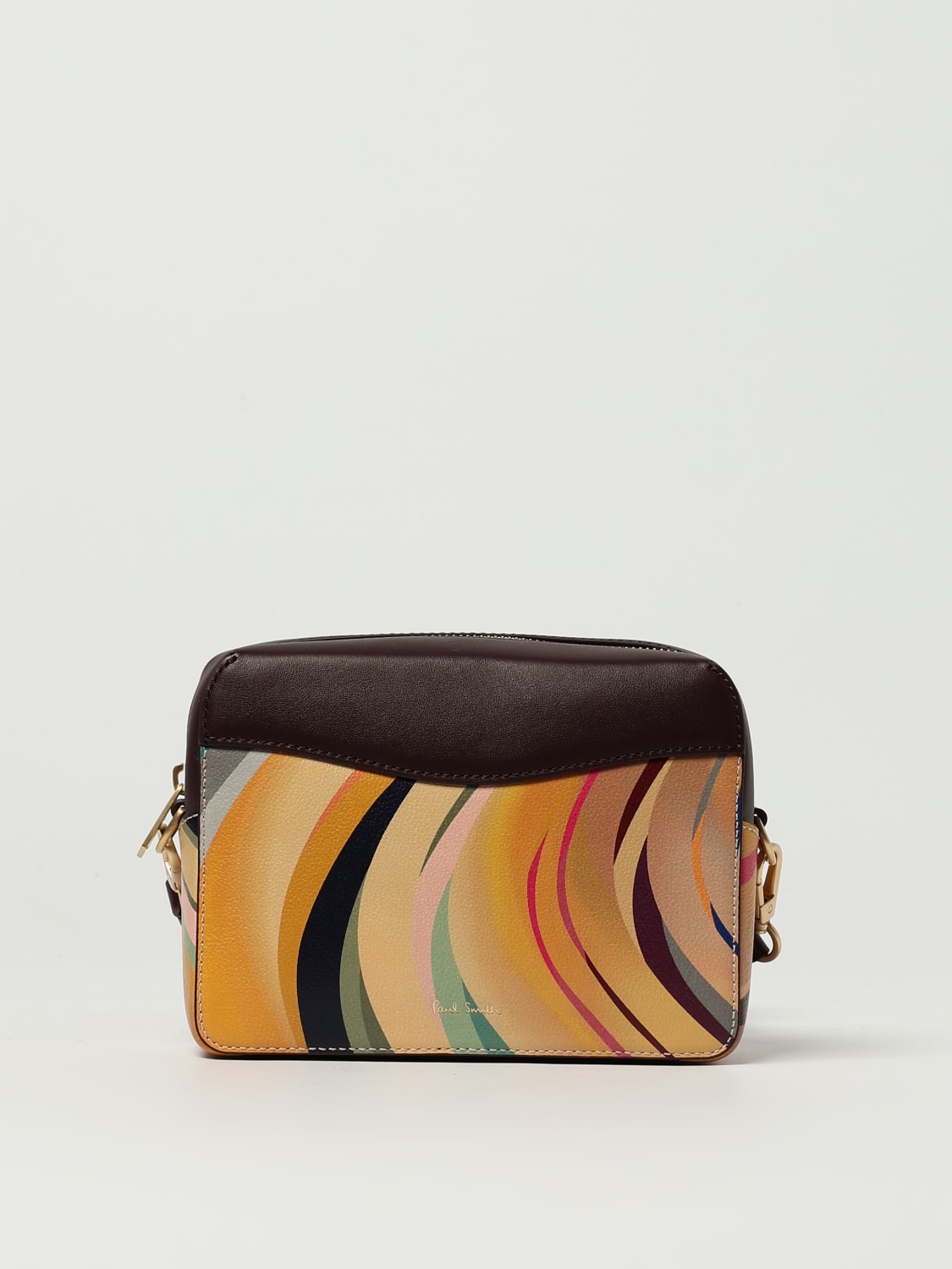 PAUL SMITH BORSA MINI: Borsa Dusky Swirl Paul Smith in pelle a grana multicolor, Fantasia - Img 1