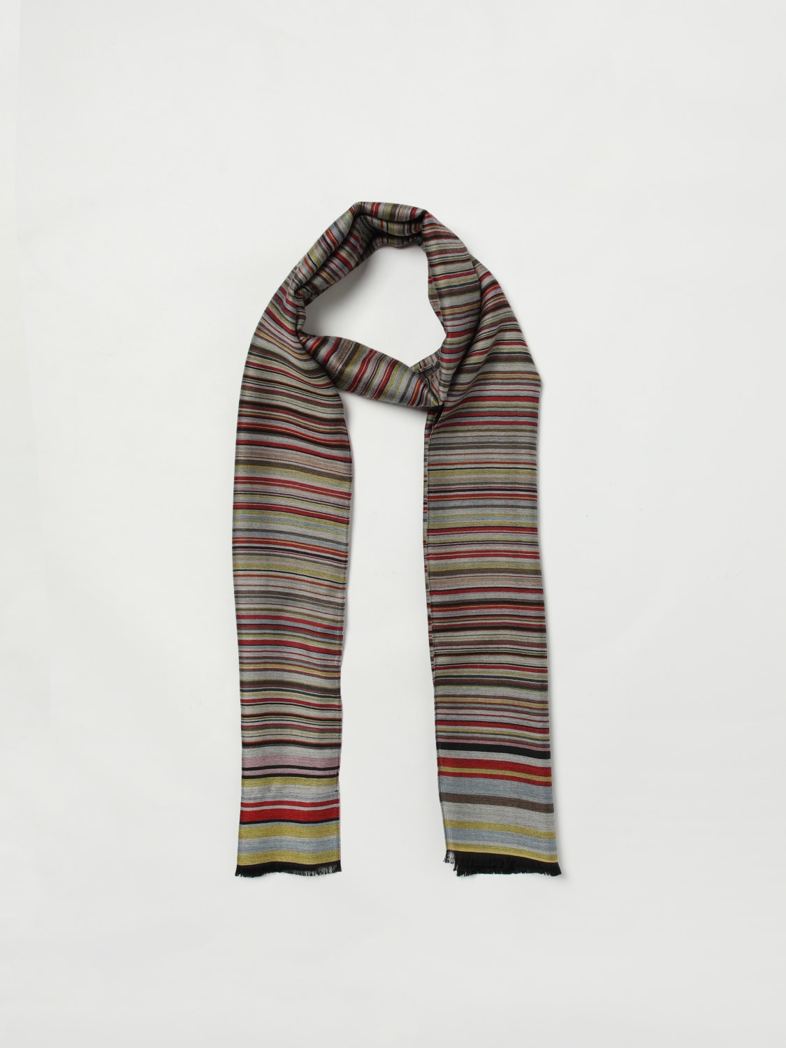 PAUL SMITH SCIARPA: Sciarpa Mascada Signature Stripe Paul Smith in misto lana , Fantasia - Img 2
