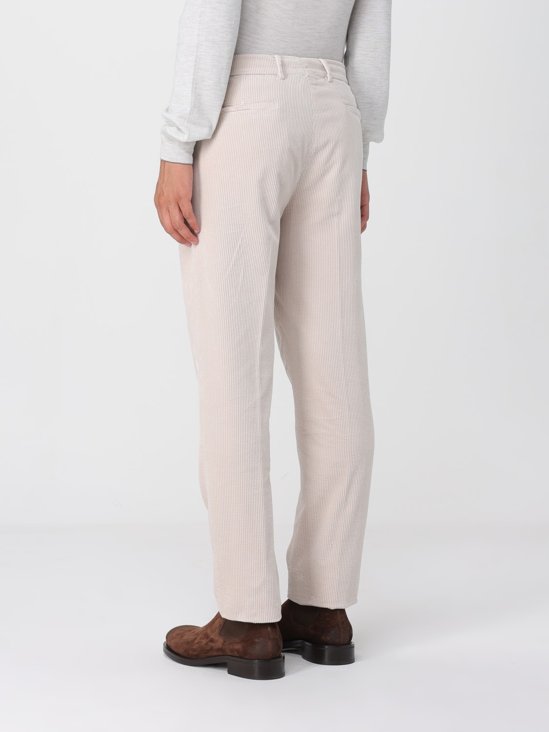 BRUNELLO CUCINELLI 裤子: 裤子 男士 Brunello Cucinelli, 奶油黄 - Img 3