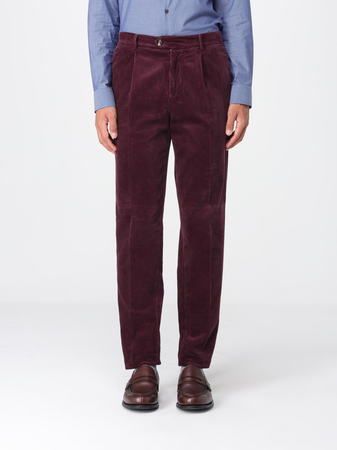 BRUNELLO CUCINELLI PANTS: Pants men Brunello Cucinelli, Wine - Img 1