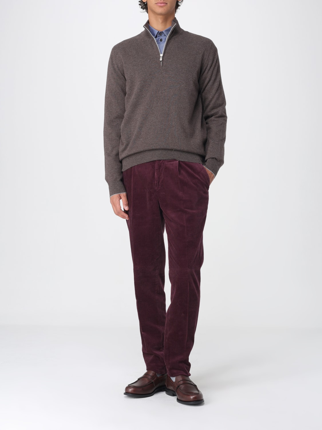 BRUNELLO CUCINELLI PANTS: Pants men Brunello Cucinelli, Wine - Img 2