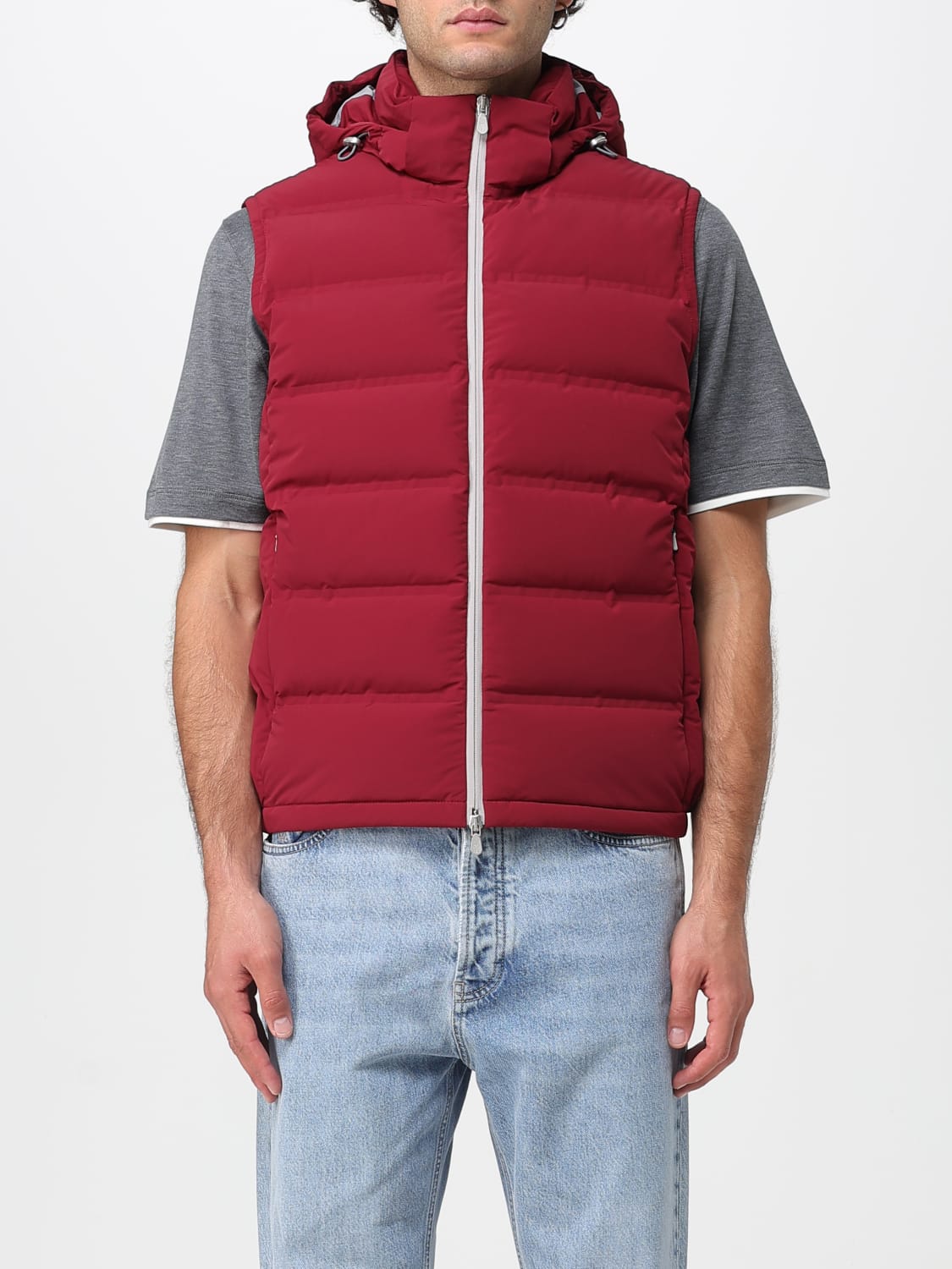 BRUNELLO CUCINELLI WESTE: Jacke herren Brunello Cucinelli, Rot - Img 1