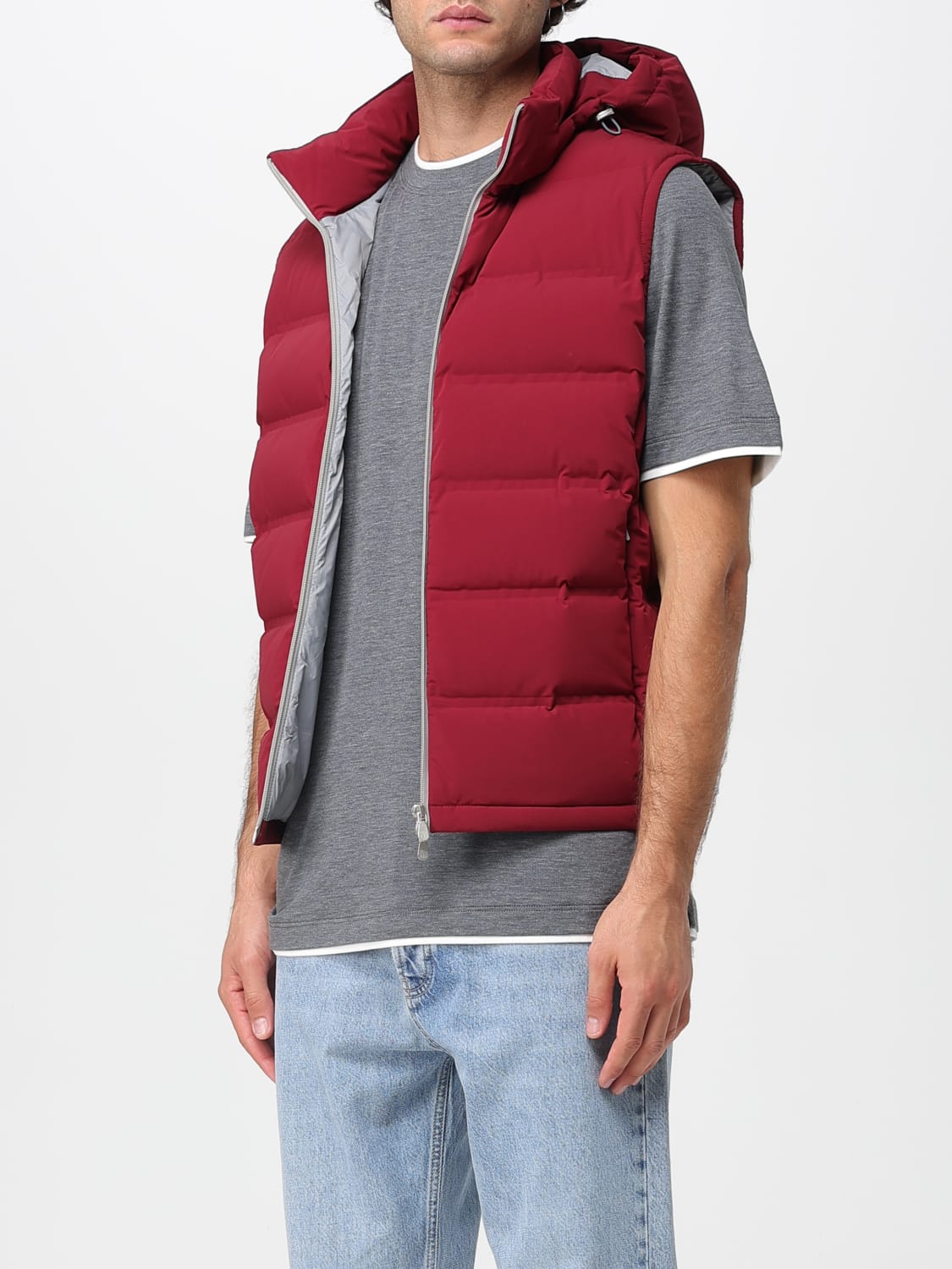 BRUNELLO CUCINELLI WESTE: Jacke herren Brunello Cucinelli, Rot - Img 4