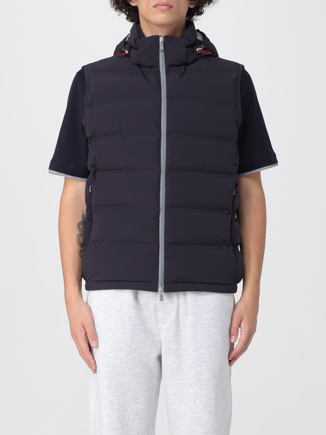 BRUNELLO CUCINELLI SUIT VEST: Jacket men Brunello Cucinelli, Navy - Img 1