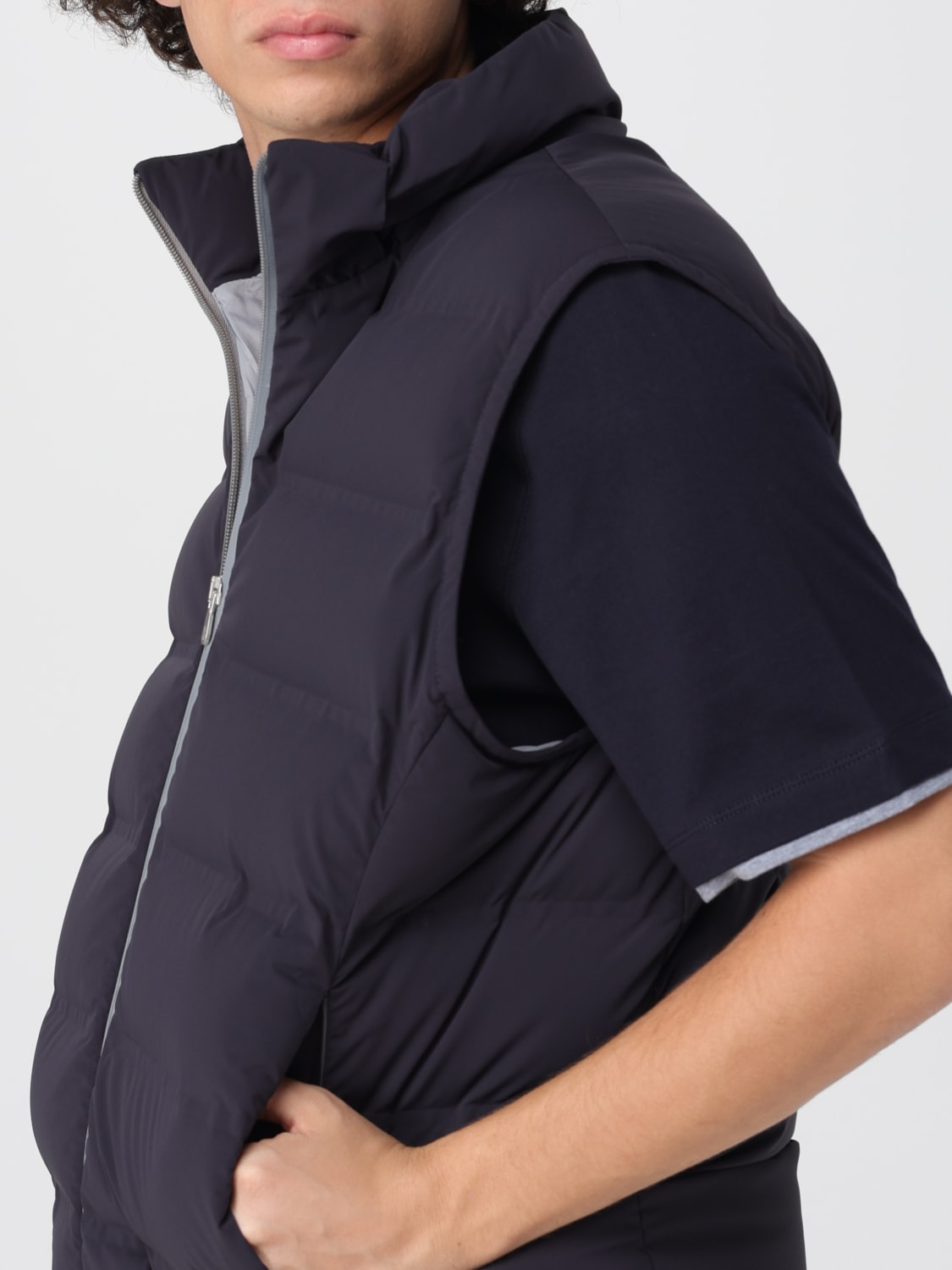 BRUNELLO CUCINELLI SUIT VEST: Jacket men Brunello Cucinelli, Navy - Img 5