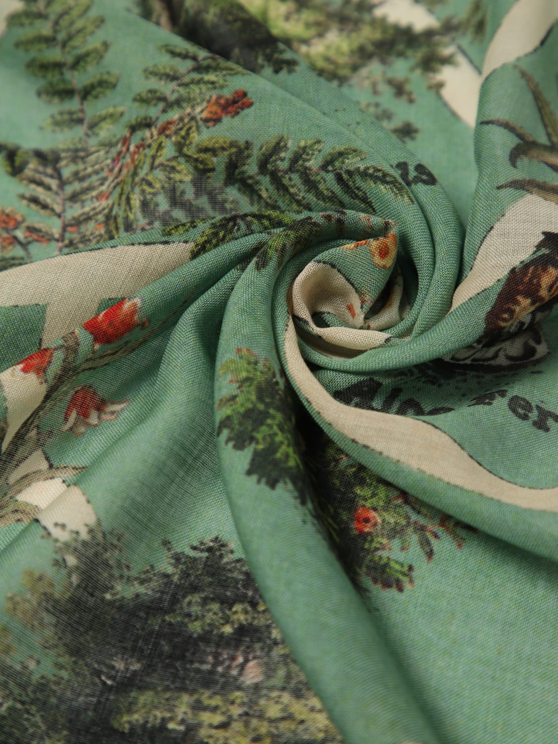 MAX MARA SCIARPA: Sciarpa Max Mara in lana vergine stampata , Celeste - Img 3