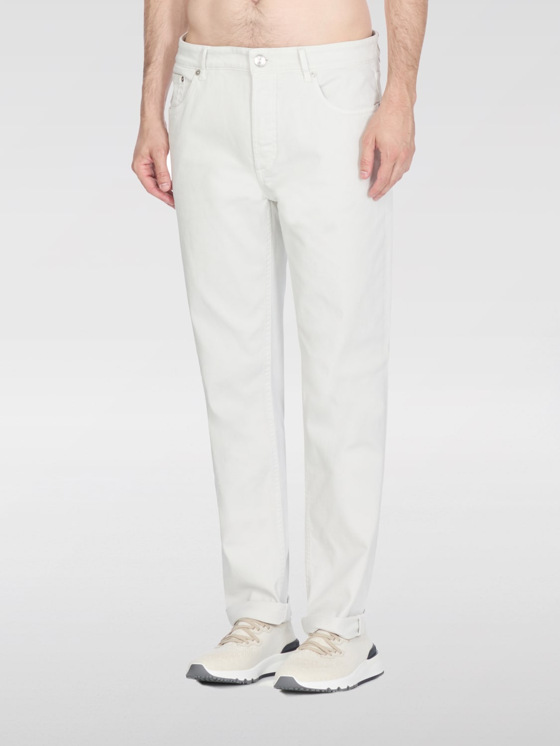 BRUNELLO CUCINELLI JEANS: Hose herren Brunello Cucinelli, Ivory - Img 1
