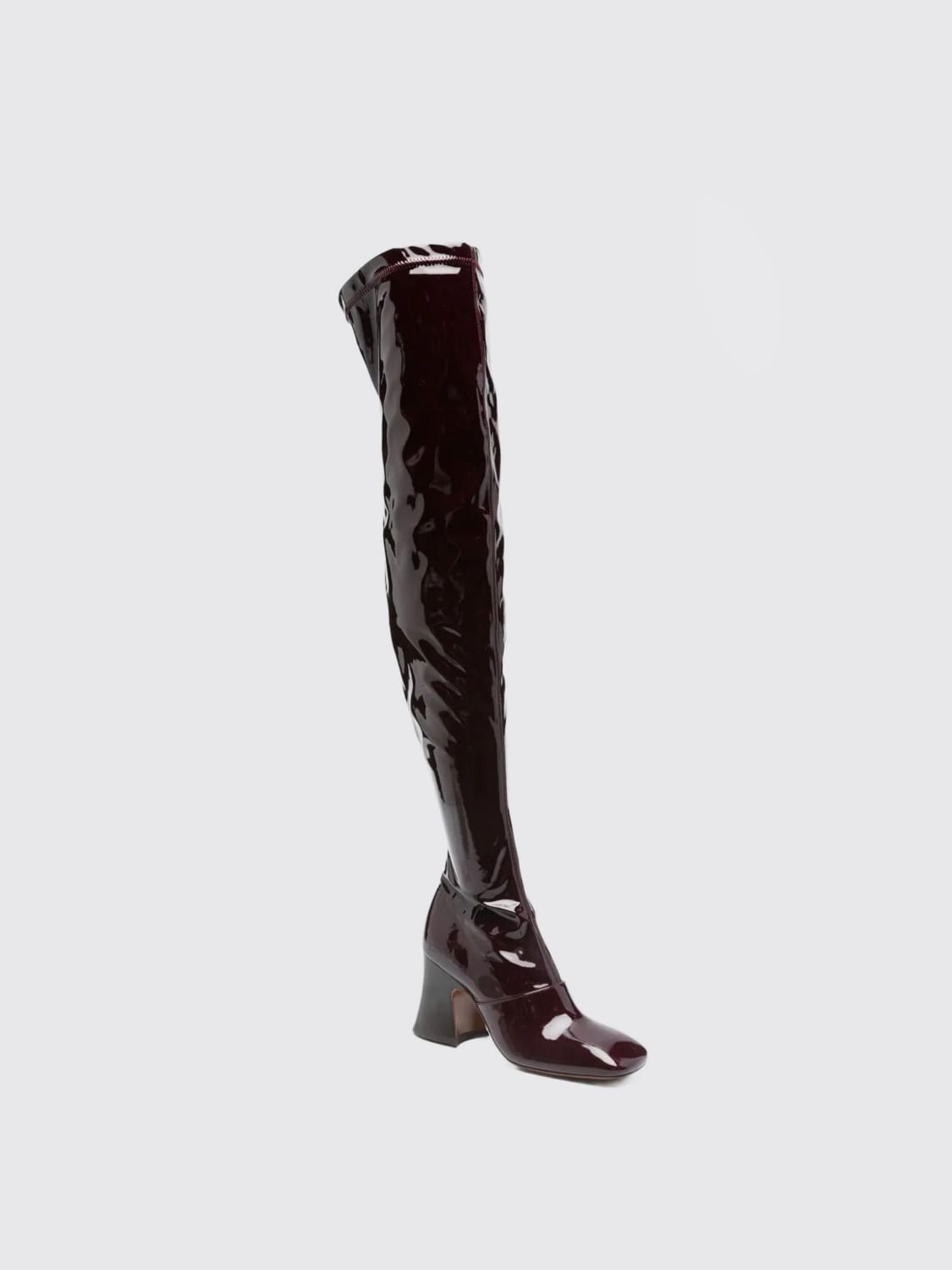 CHLOÉ BOTAS: Botines planos mujer ChloÉ, Granate - Img 2