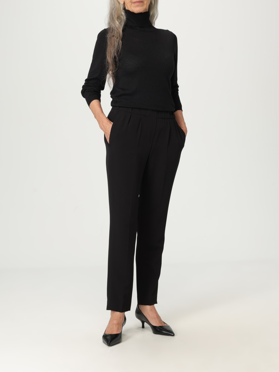 BRUNELLO CUCINELLI PULL: Pull femme Brunello Cucinelli, Noir - Img 2