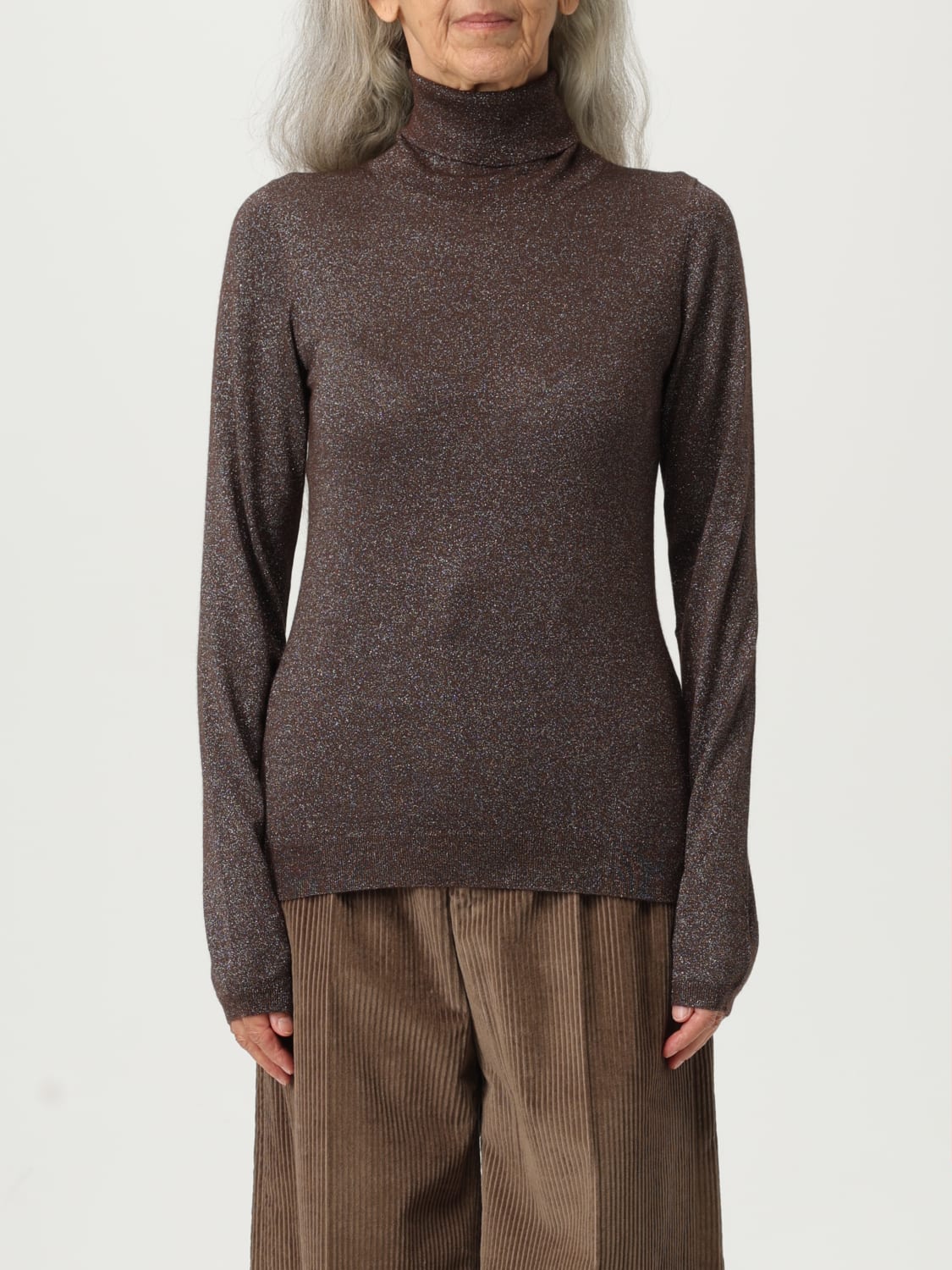 BRUNELLO CUCINELLI SWEATER: Sweater woman Brunello Cucinelli, Brown - Img 1