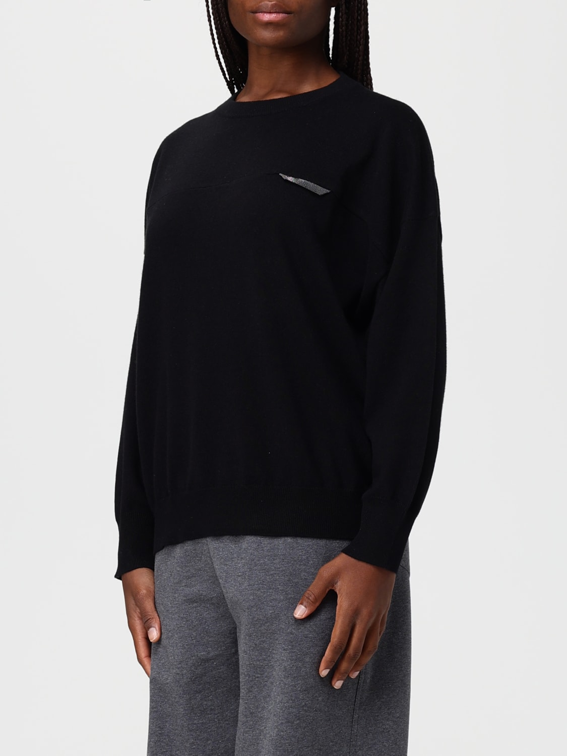 BRUNELLO CUCINELLI JERSEY: Jersey mujer Brunello Cucinelli, Negro - Img 4