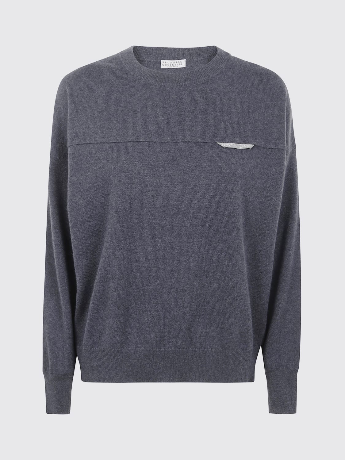 BRUNELLO CUCINELLI JERSEY: Jersey mujer Brunello Cucinelli, Gris - Img 1