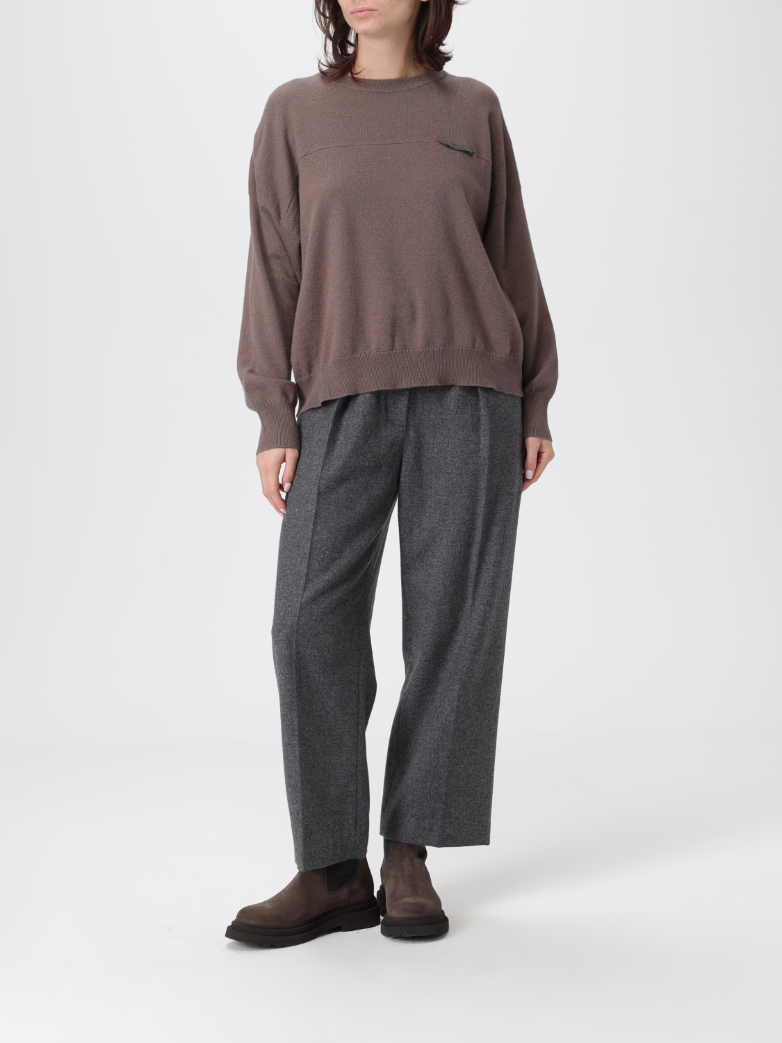 BRUNELLO CUCINELLI SWEATER: Sweater woman Brunello Cucinelli, Cocoa - Img 2