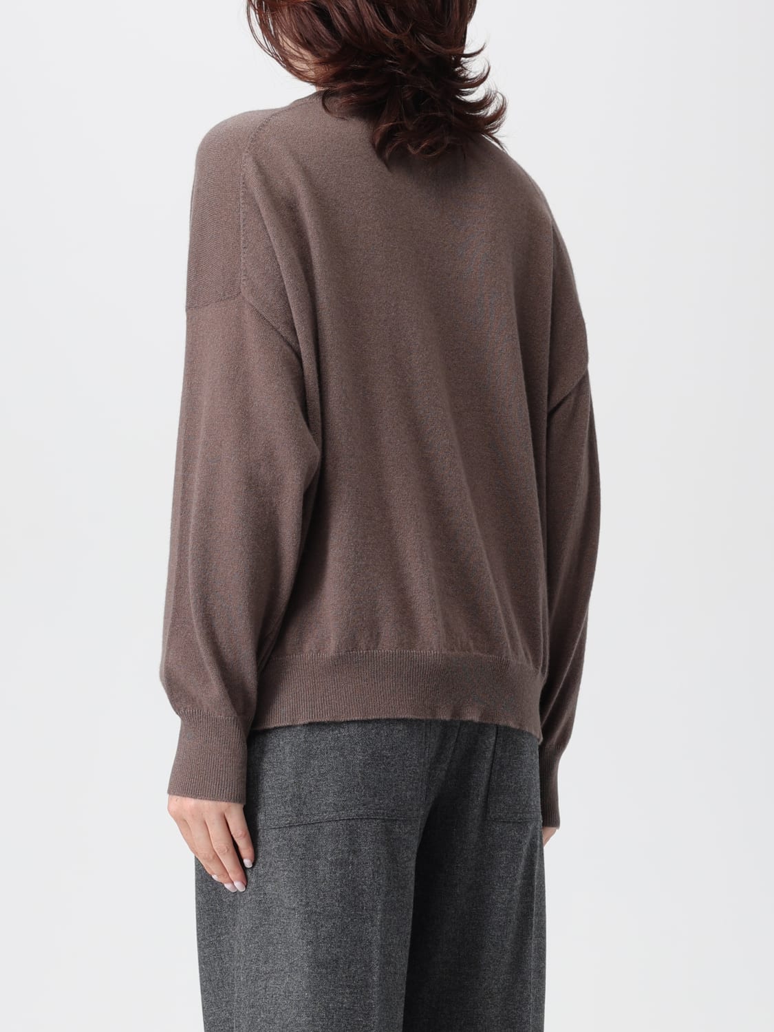 BRUNELLO CUCINELLI SWEATER: Sweater woman Brunello Cucinelli, Cocoa - Img 3
