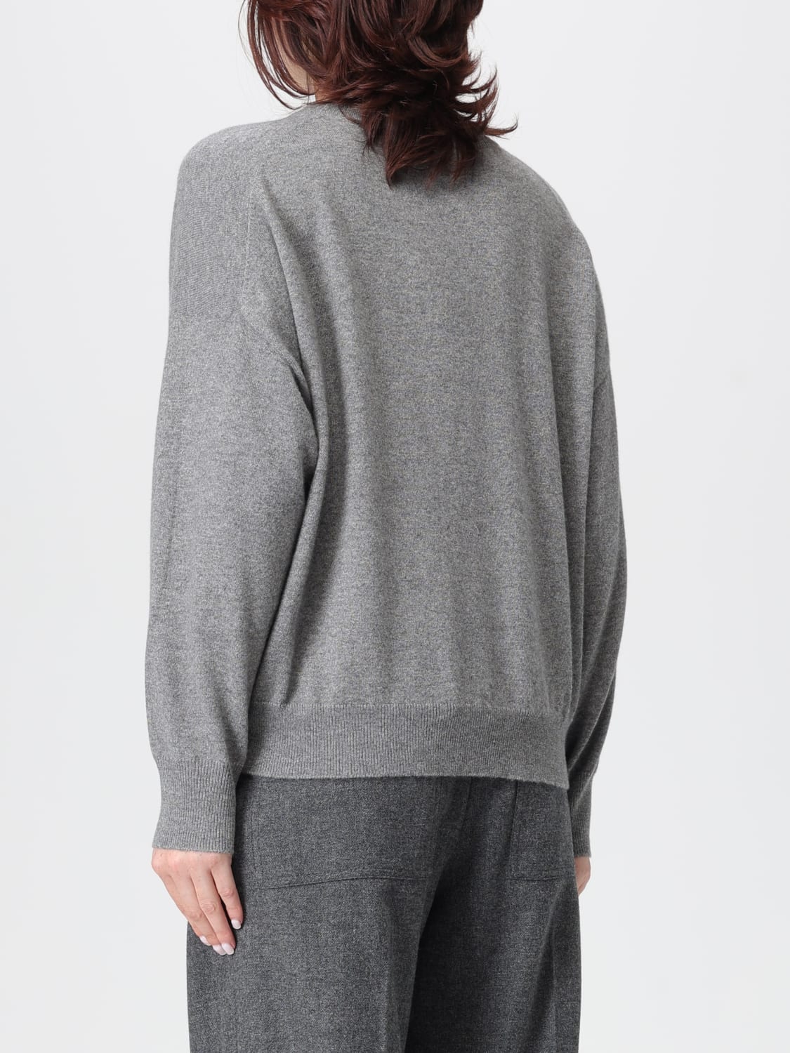 BRUNELLO CUCINELLI SWEATER: Sweater woman Brunello Cucinelli, Grey 1 - Img 3