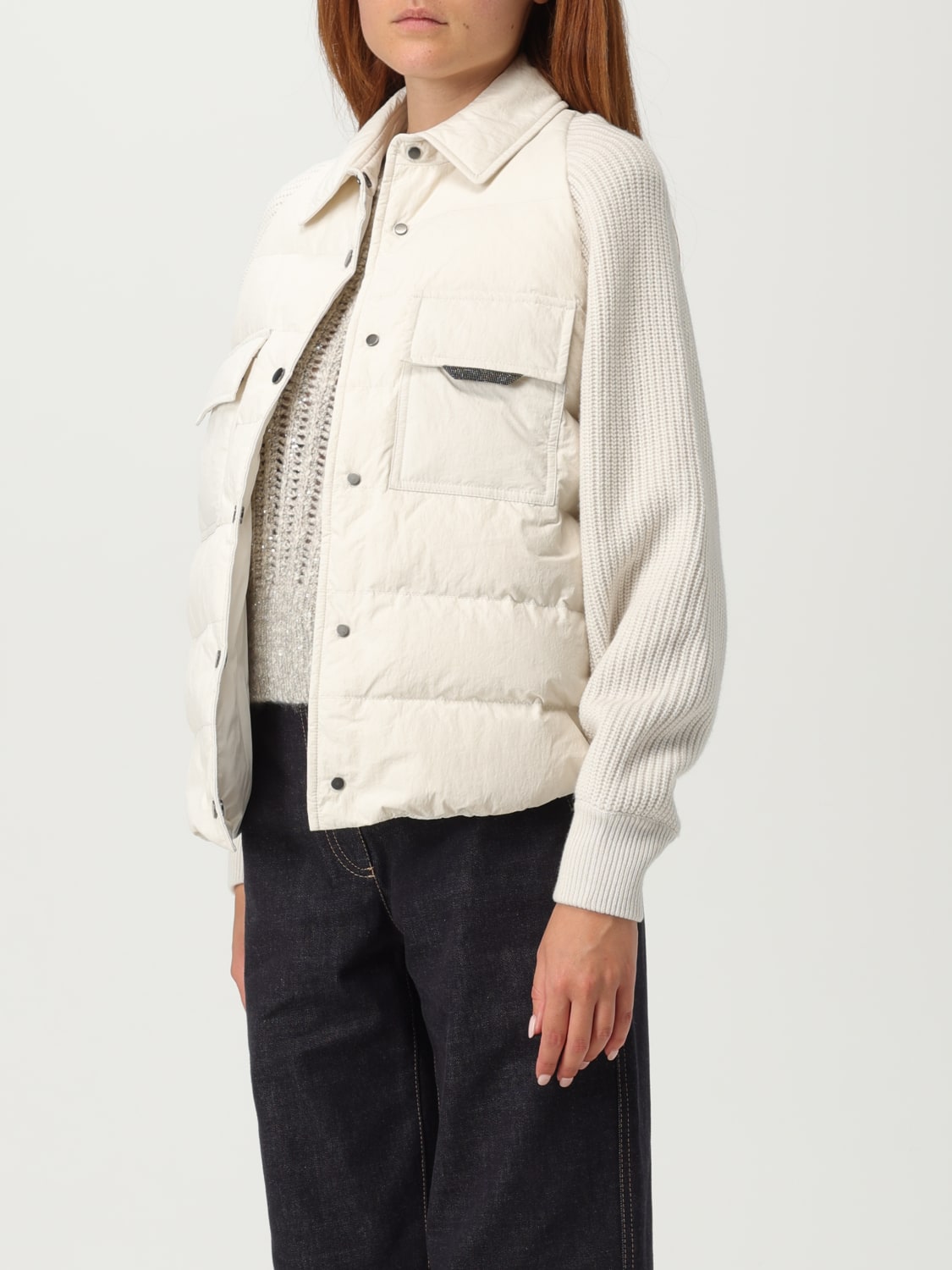 BRUNELLO CUCINELLI VESTE: Veste femme Brunello Cucinelli, Blanc - Img 4