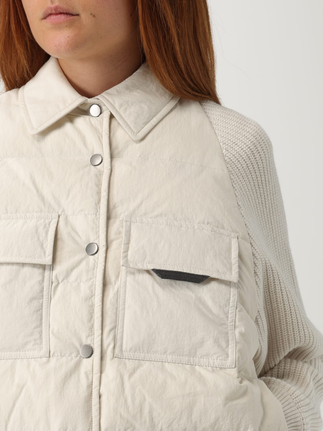 BRUNELLO CUCINELLI VESTE: Veste femme Brunello Cucinelli, Blanc - Img 5