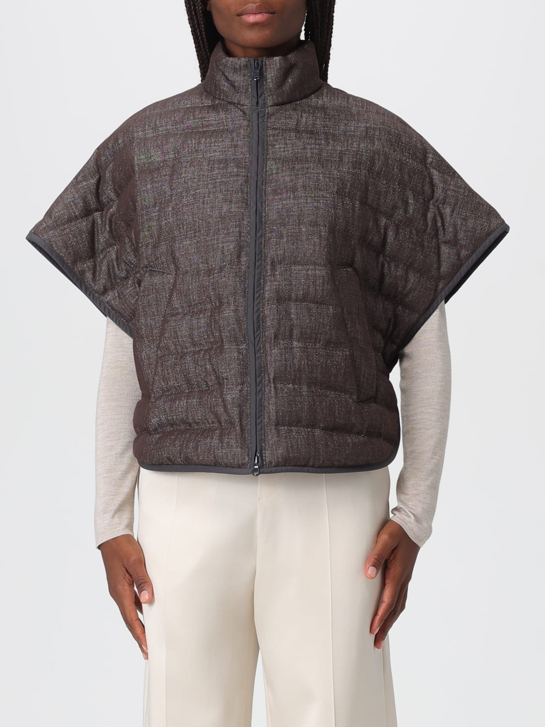 BRUNELLO CUCINELLI JACKET: Jacket woman Brunello Cucinelli, Brown - Img 1