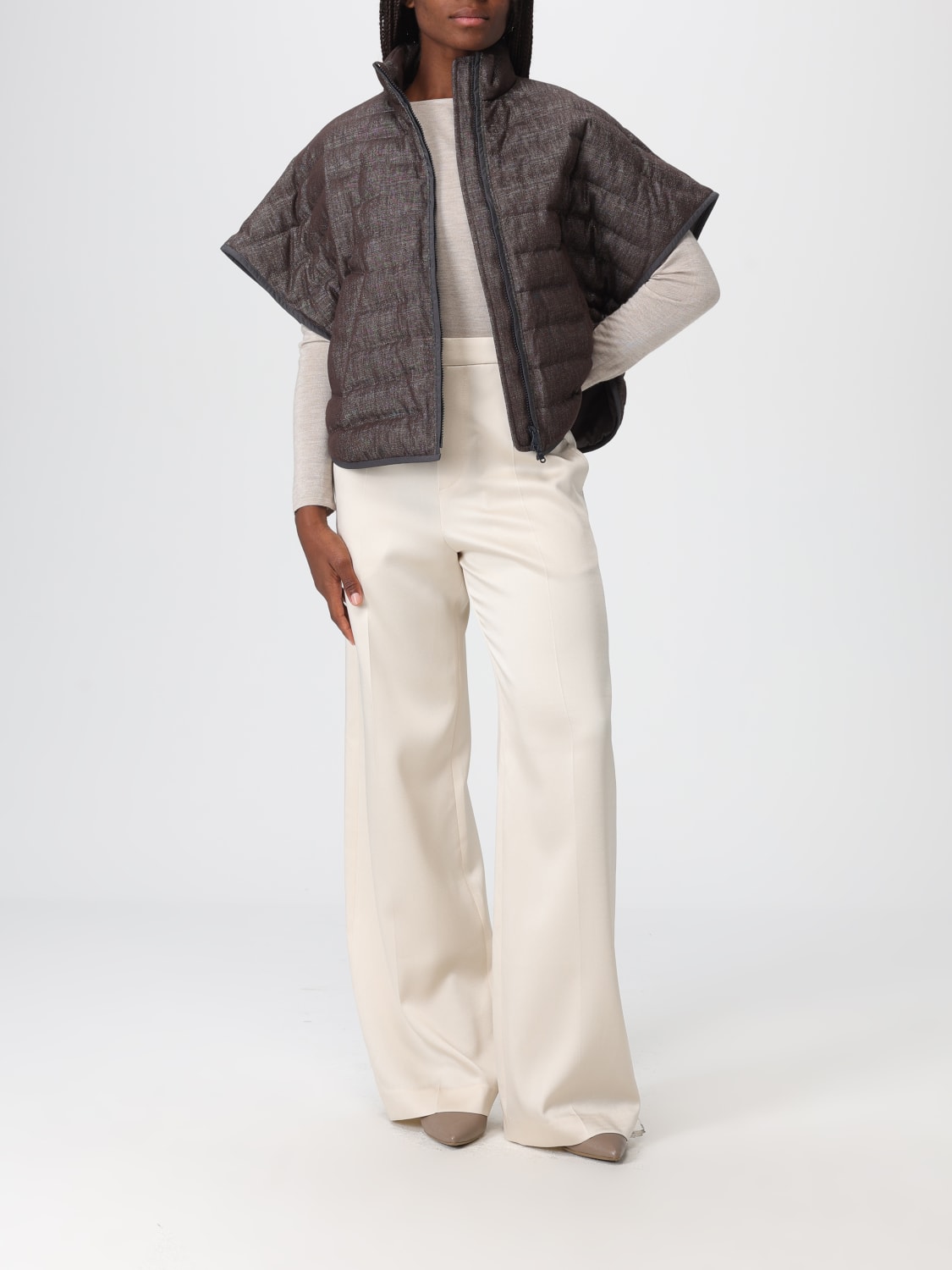 BRUNELLO CUCINELLI JACKET: Jacket woman Brunello Cucinelli, Brown - Img 2