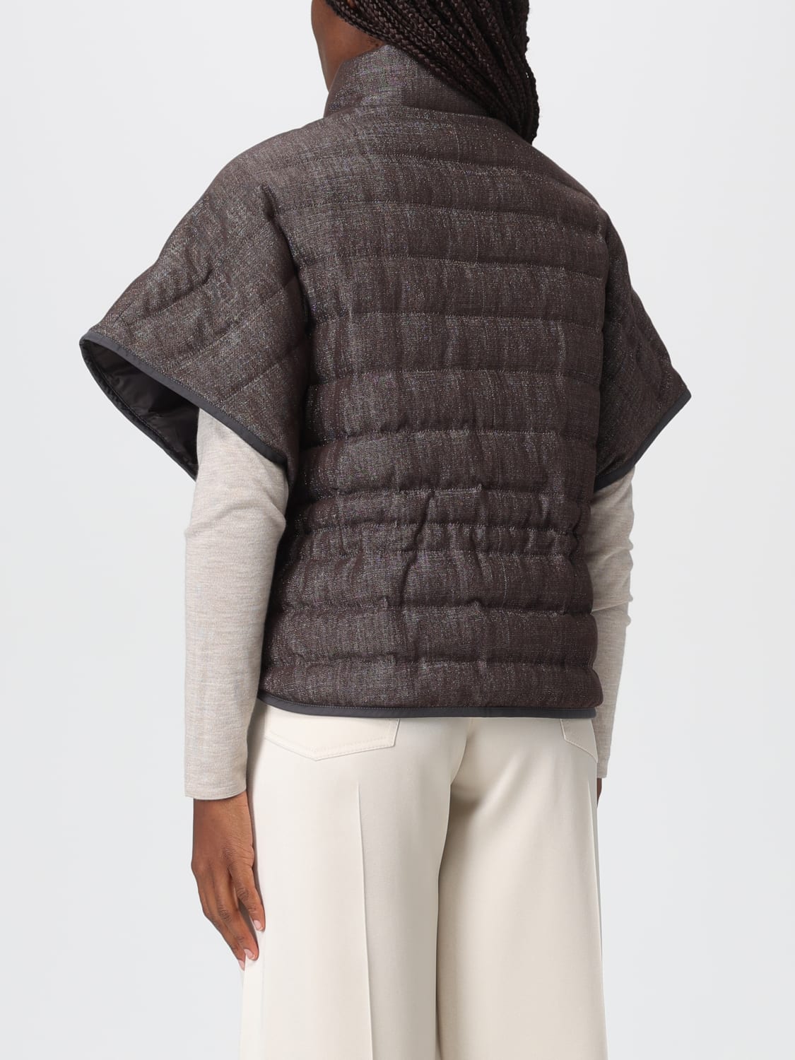 BRUNELLO CUCINELLI JACKET: Jacket woman Brunello Cucinelli, Brown - Img 3