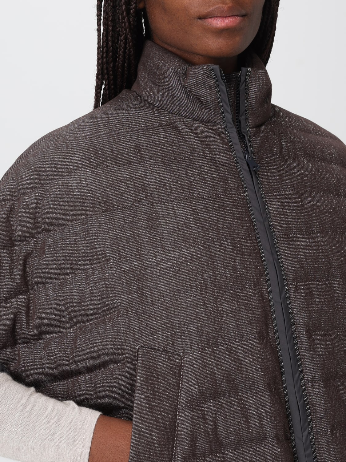 BRUNELLO CUCINELLI JACKET: Jacket woman Brunello Cucinelli, Brown - Img 5