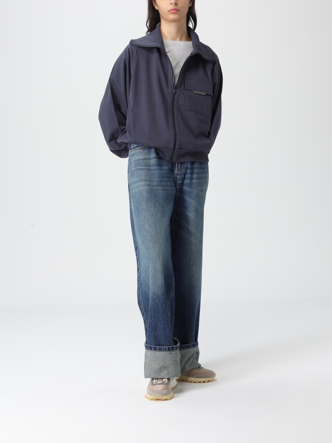 BRUNELLO CUCINELLI SWEATSHIRT: Pullover damen Brunello Cucinelli, Blau - Img 2