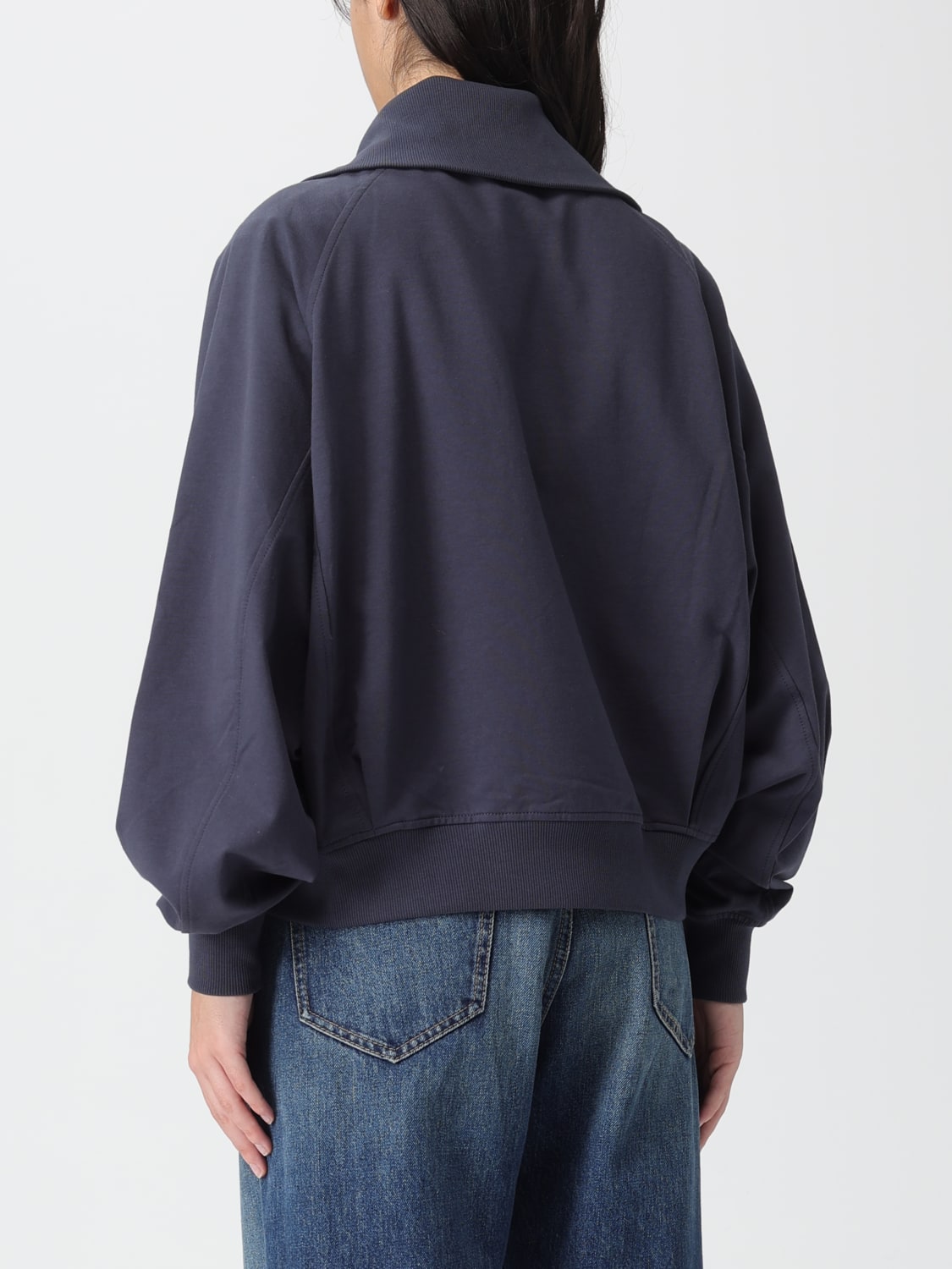 BRUNELLO CUCINELLI SWEATSHIRT: Pullover damen Brunello Cucinelli, Blau - Img 3