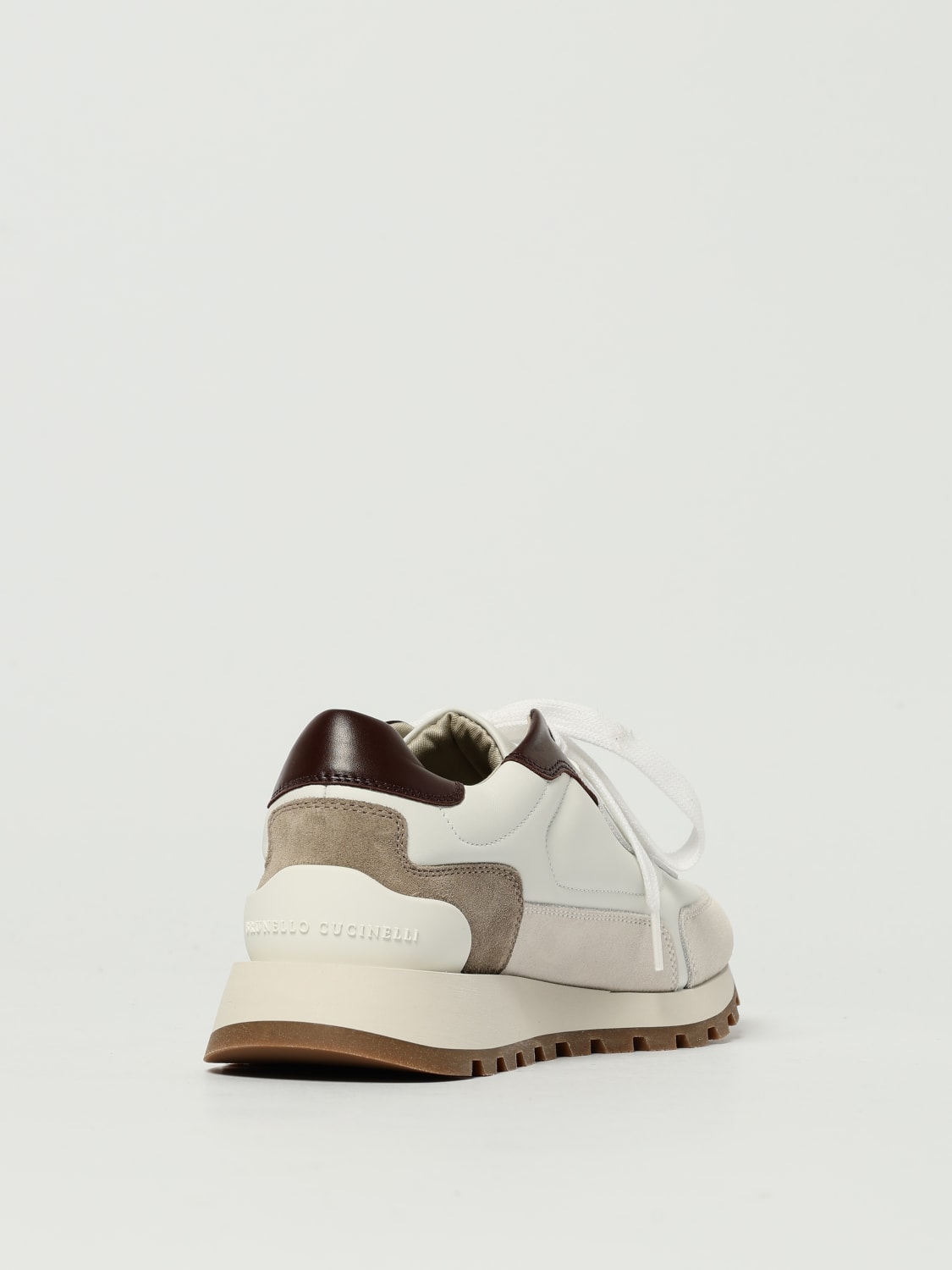 BRUNELLO CUCINELLI SNEAKERS: Sneakers Brunello Cucinelli in pelle , Bianco - Img 3