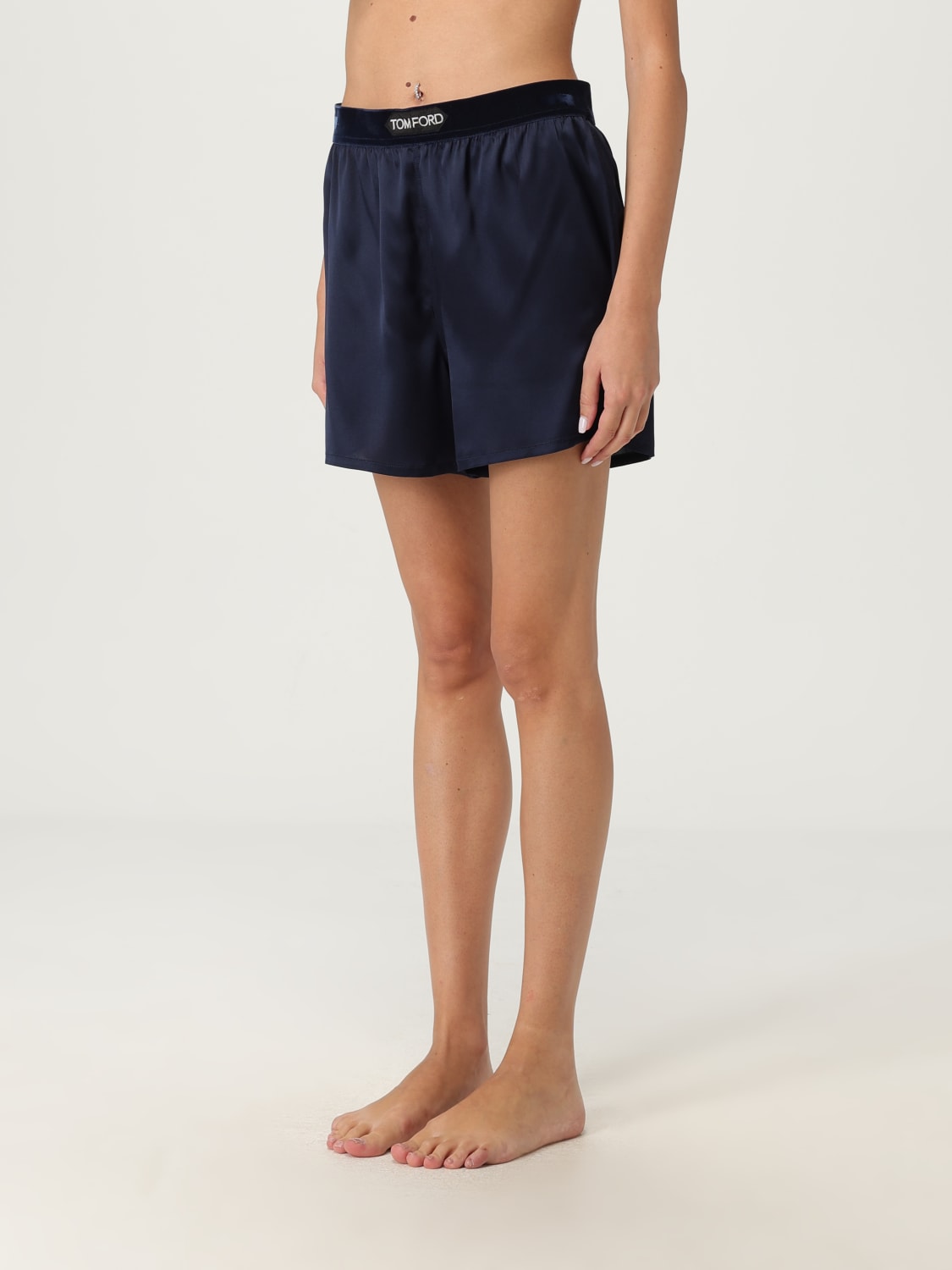 TOM FORD PANTALONES CORTOS: Pantalòn cortos mujer Tom Ford, Azul Oscuro - Img 4