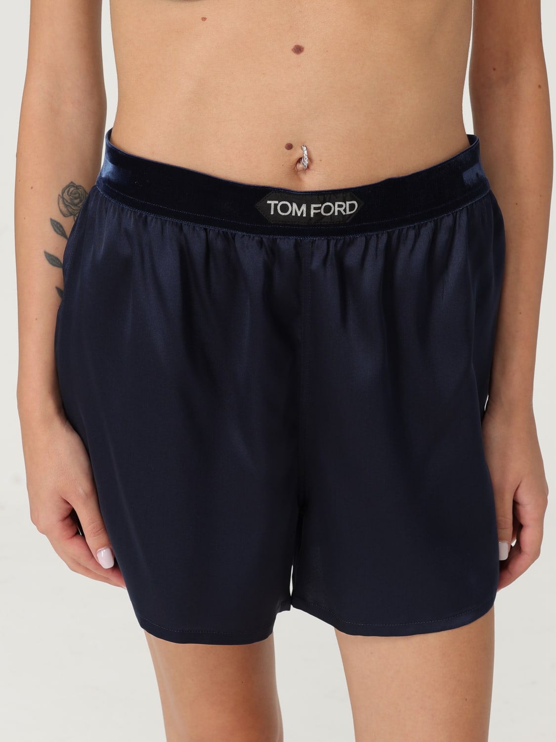 TOM FORD PANTALONES CORTOS: Pantalòn cortos mujer Tom Ford, Azul Oscuro - Img 5