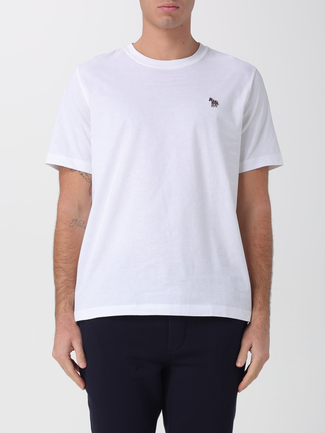 PS PAUL SMITH T-SHIRT: T-shirt in cotone con logo Ps Paul Smith, Bianco - Img 1