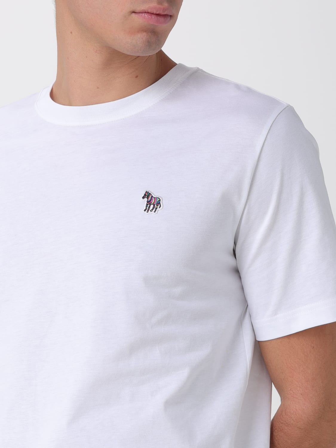 PS PAUL SMITH T-SHIRT: T-shirt in cotone con logo Ps Paul Smith, Bianco - Img 3