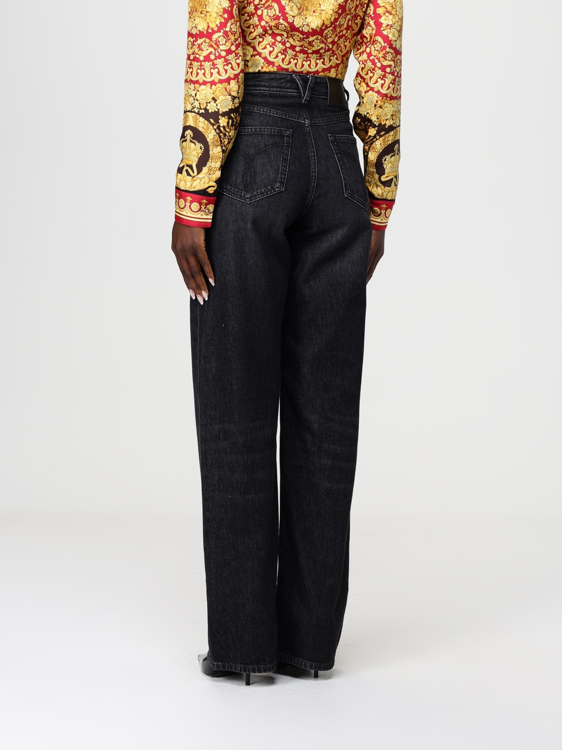 VERSACE JEANS: Jeans woman Versace, Black - Img 3