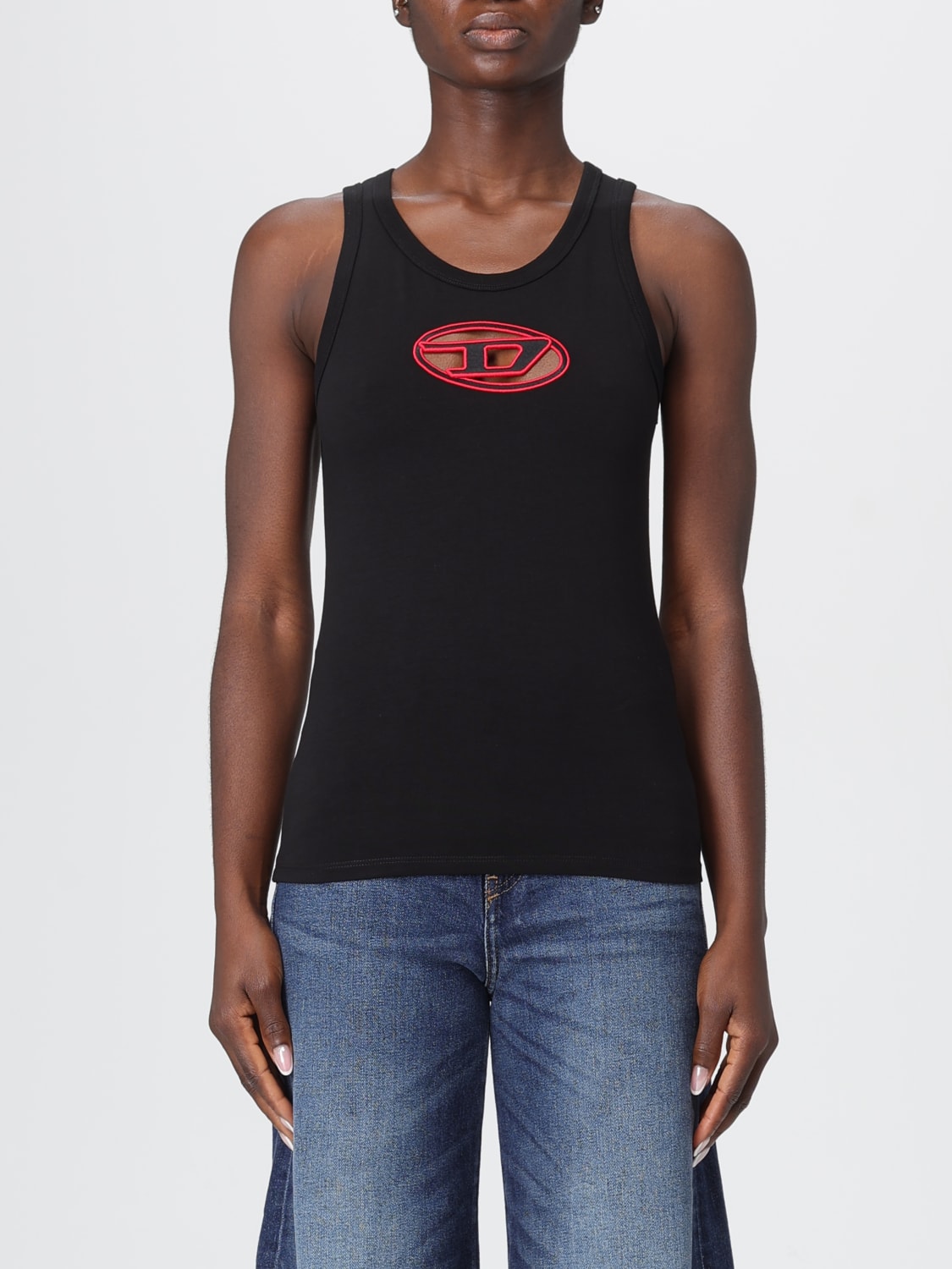 DIESEL T-SHIRT: Top woman Diesel, Black 1 - Img 1