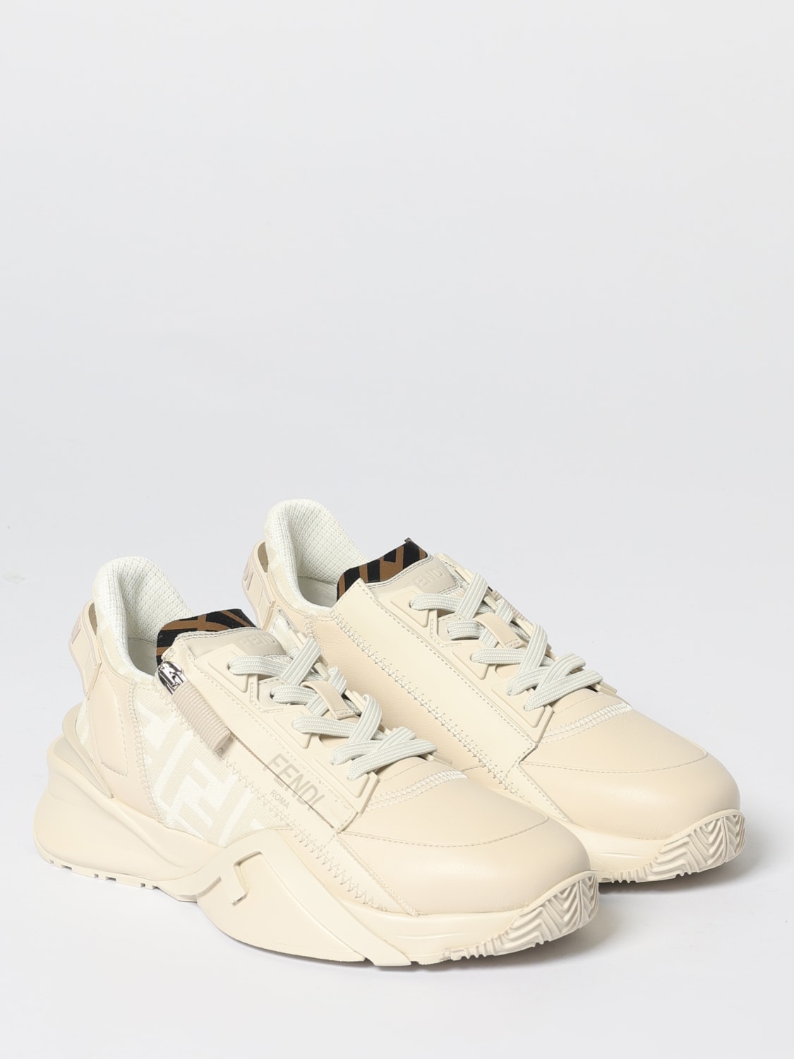 FENDI BASKETS: Baskets femme Fendi, Blanc - Img 2