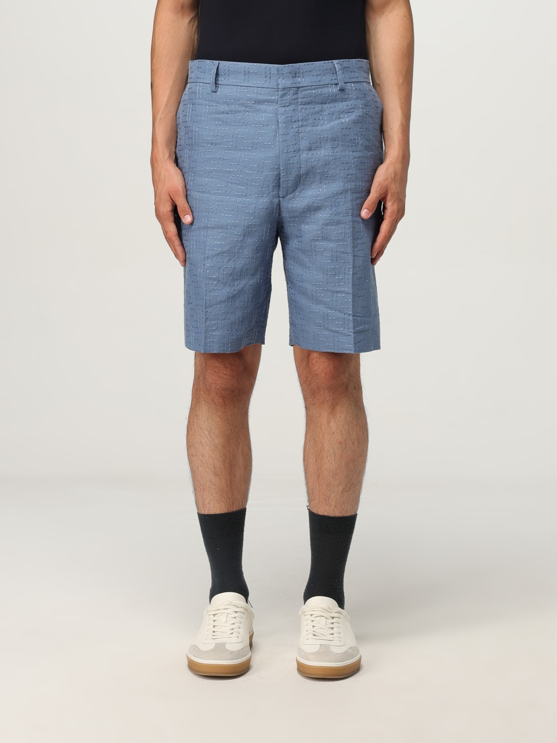 FENDI PANTALONES CORTOS: Pantalones cortos hombre Fendi, Azul Claro - Img 1