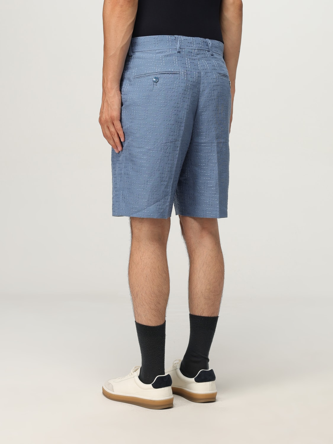 FENDI PANTALONES CORTOS: Pantalones cortos hombre Fendi, Azul Claro - Img 3