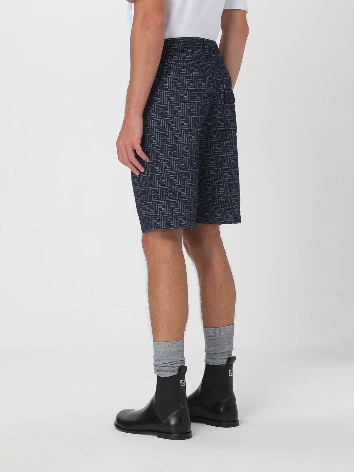 FENDI PANTALONES CORTOS: Pantalones cortos hombre Fendi, Índigo - Img 2