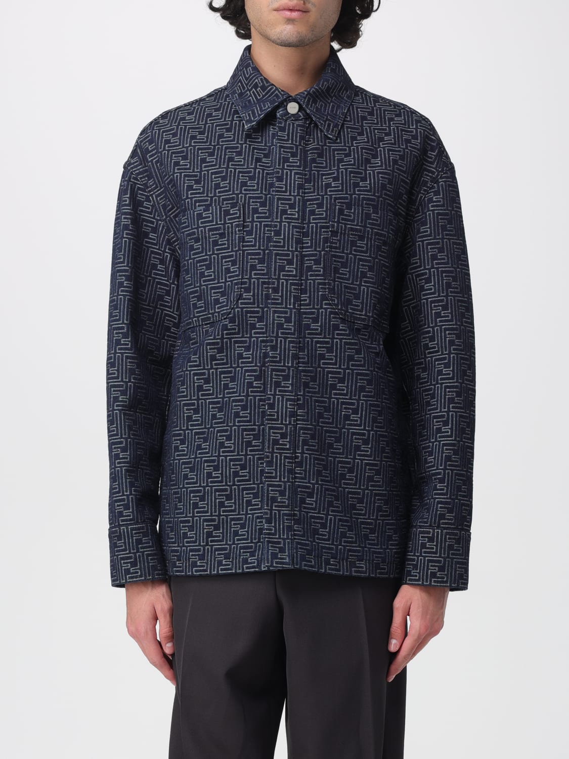 FENDI JACKET: Jacket men Fendi, Indigo - Img 1