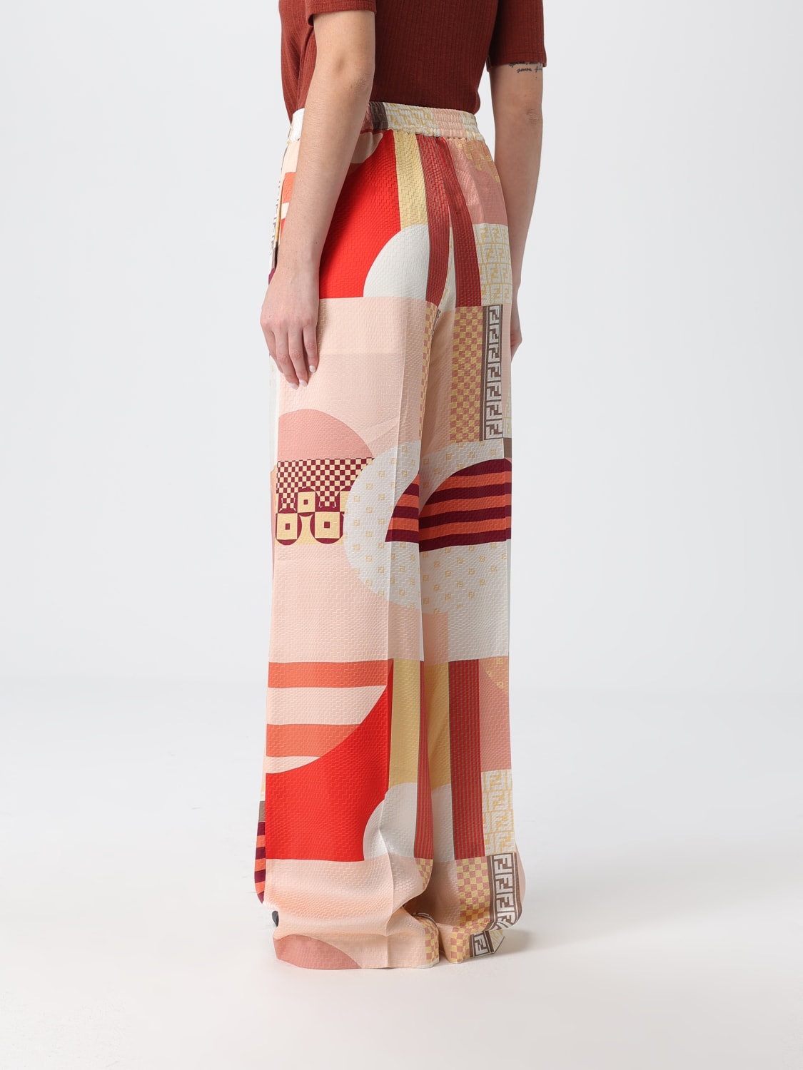 FENDI PANTS: Pants woman Fendi, Peach - Img 3
