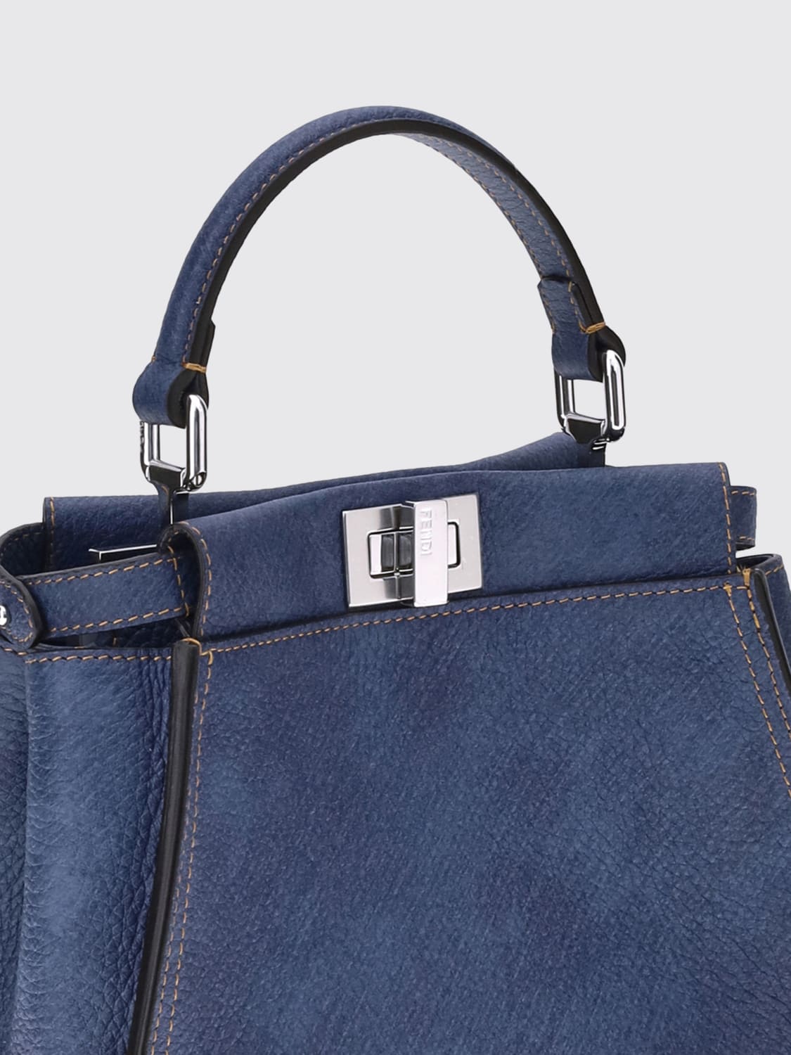 FENDI MINI BAG: Shoulder bag woman Fendi, Denim - Img 3
